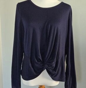 GAPFIT Dark Blue Twist Front Blouse